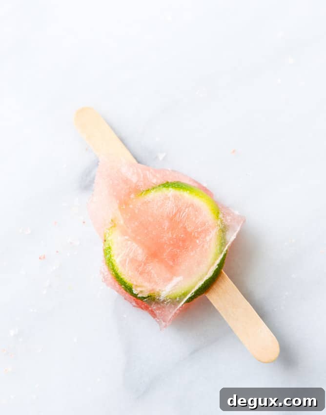 salted watermelon margarita popsicles I howsweeteats.com