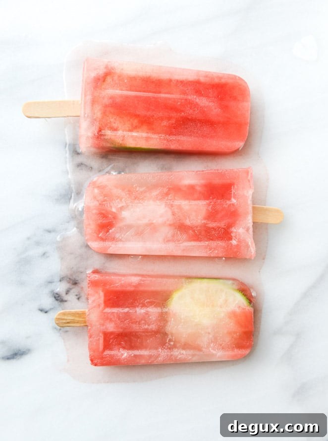 salted watermelon margarita popsicles I howsweeteats.com