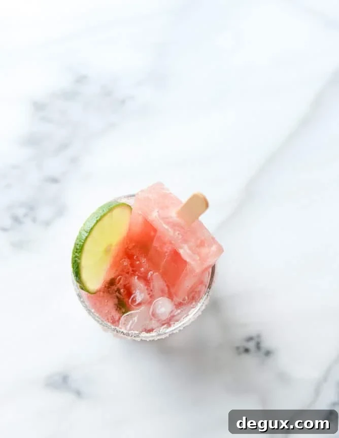 salted watermelon margarita popsicles I howsweeteats.com
