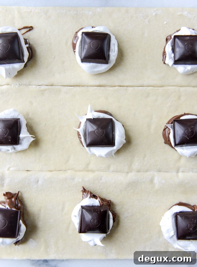 Nutella S'mores Puff Pastry Pop-Tarts Recipe 5 nutella s'mores puff pastry pop tarts I howsweeteats.com