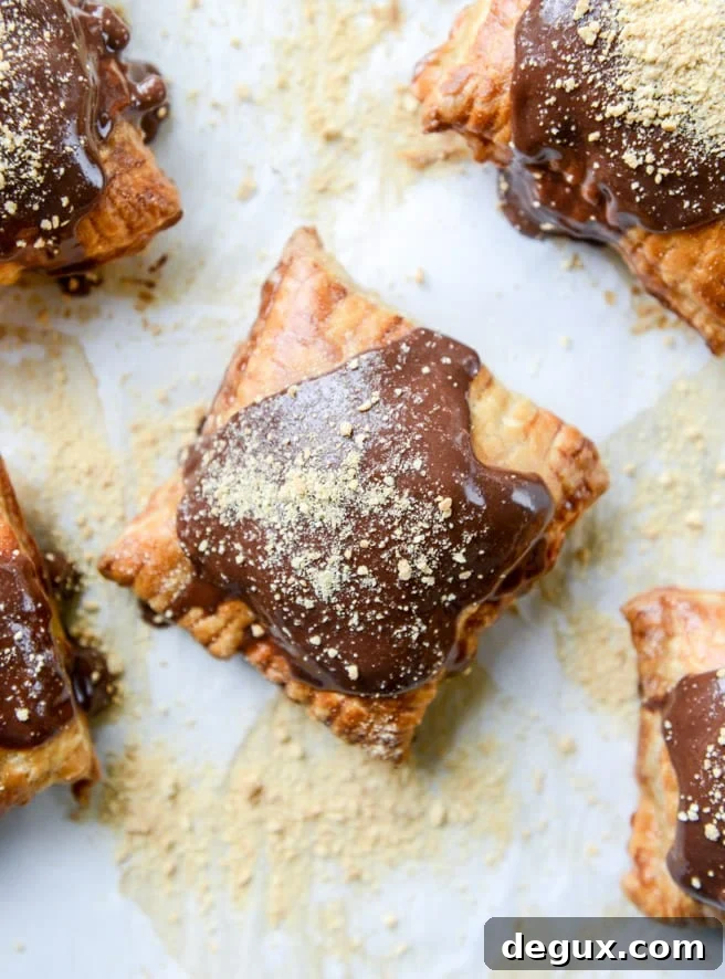 Nutella S'mores Puff Pastry Pop-Tarts Recipe 6 nutella s'mores puff pastry pop tarts I howsweeteats.com