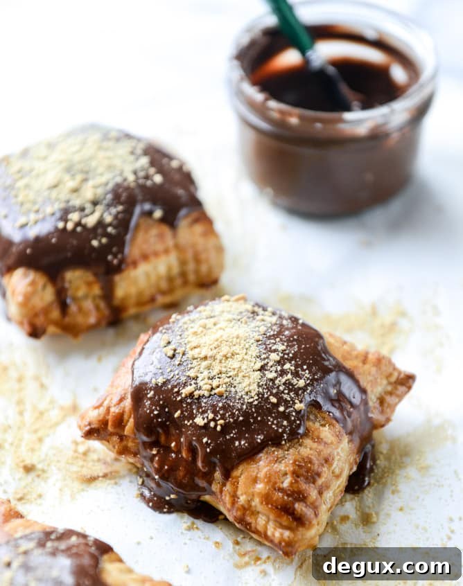 Nutella S'mores Puff Pastry Pop-Tarts Recipe 7 nutella s'mores puff pastry pop tarts I howsweeteats.com