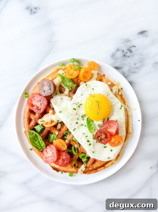 cheddar cornbread waffles I howsweeteats.com
