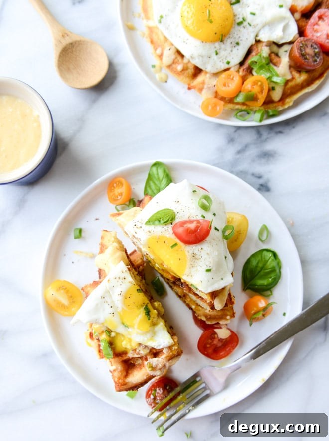 cheddar cornbread waffles I howsweeteats.com