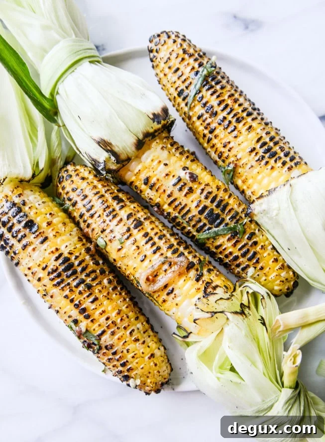 grilled corn with sweet + spicy mustard compound butter I howsweeteats.com
