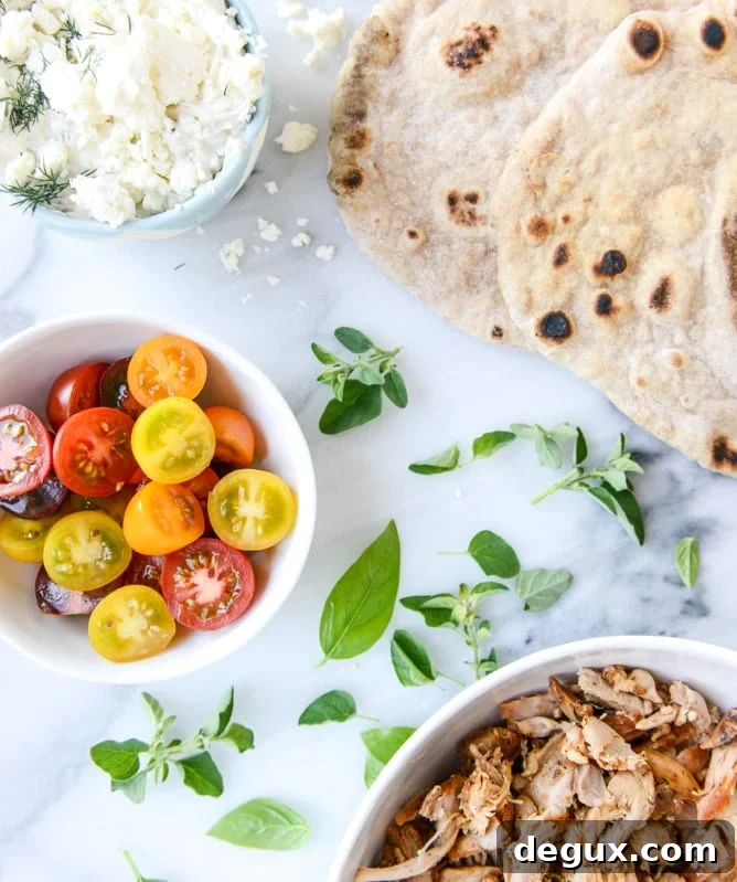 Smoky Grilled Chicken Pitas with Creamy Feta and Herbs 3 smoky grilled chicken pita flatbreads with creamy feta I howsweeteats.com