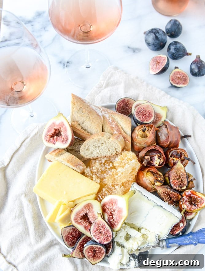 roasted goat cheese stuffed figs + an easy summer cheese plate I howsweeteats.com