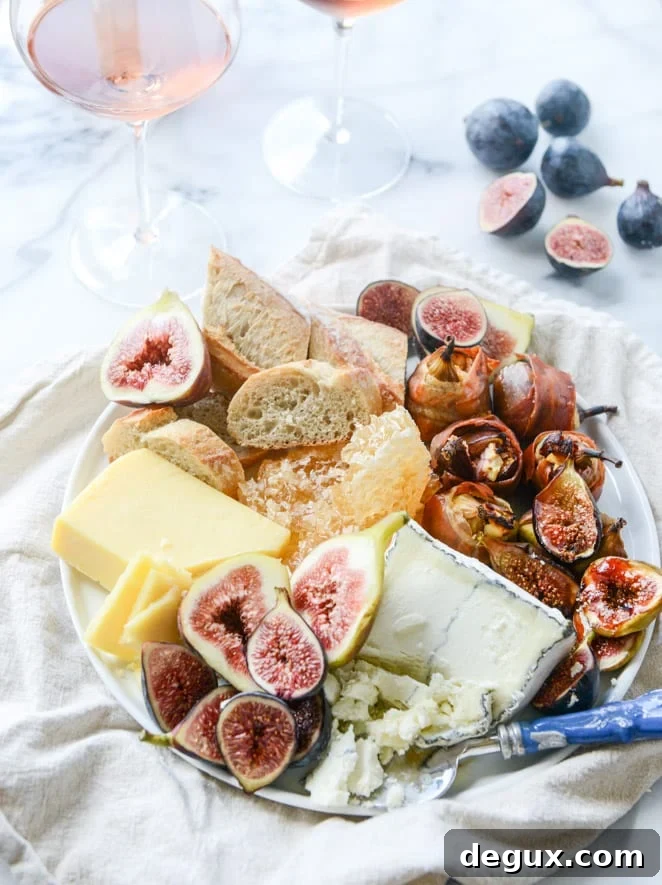 roasted goat cheese stuffed figs + an easy summer cheese plate I howsweeteats.com