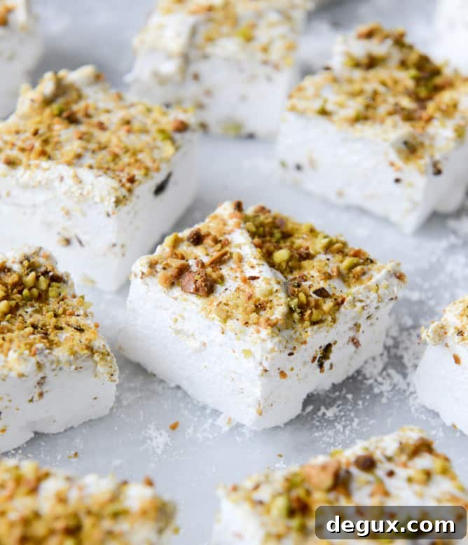 Savory Open-Faced S'mores with Pistachio Marshmallows 5 savory s'mores with pistachio marshmallows I howsweeteats.com