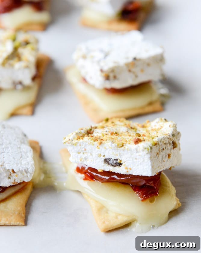 Savory Open-Faced S'mores with Pistachio Marshmallows 6 savory s'mores with pistachio marshmallows I howsweeteats.com