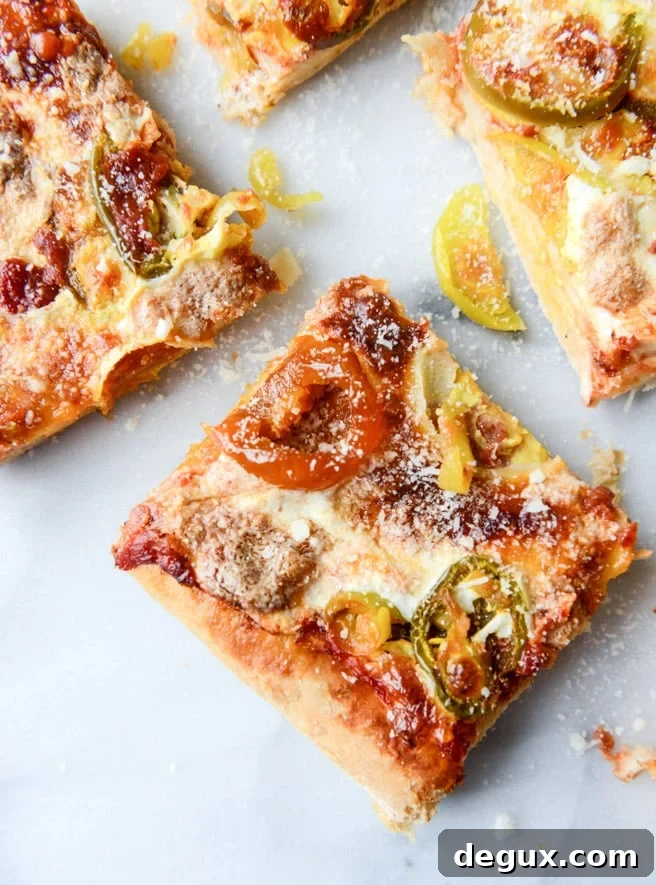 Spicy-Sweet Triple Pepper Pizza Recipe 9 hot and sweet triple pepper pizza I howsweeteats.com