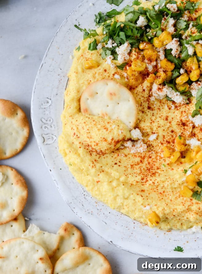 whipped mexican grilled corn dip I howsweeteats.com
