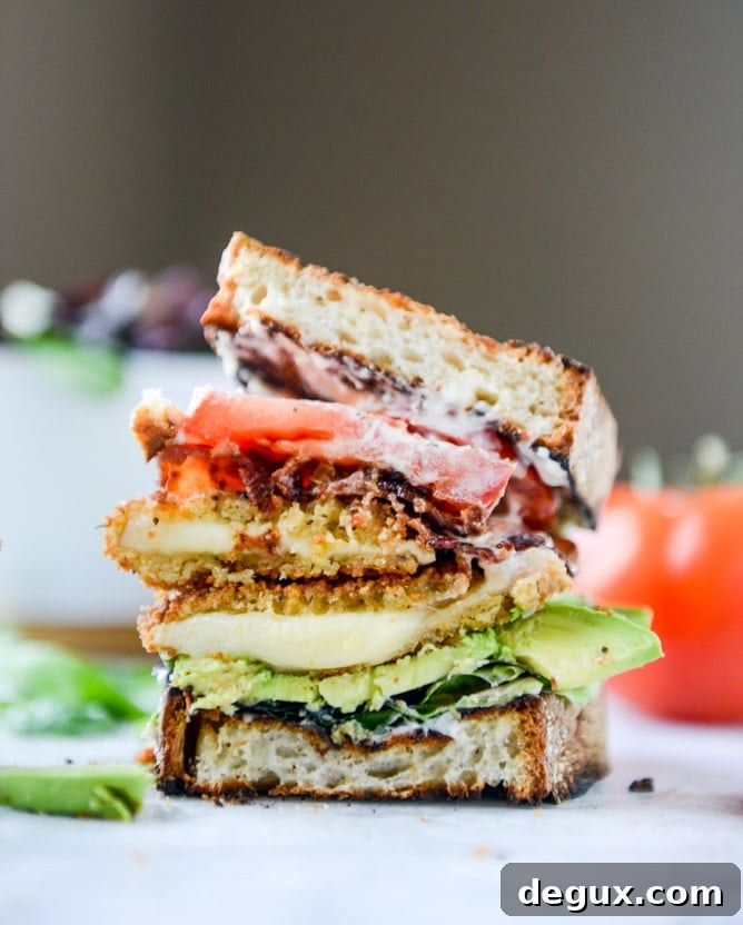 crispy smoked provolone BLAT I howsweeteats.com