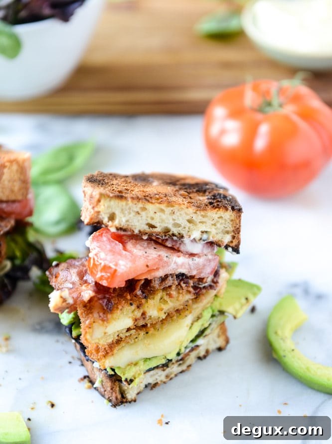 crispy smoked provolone BLAT I howsweeteats.com