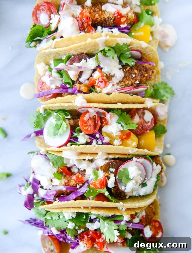 crispy zucchini tacos with cherry pepper crema I howsweeteats.com