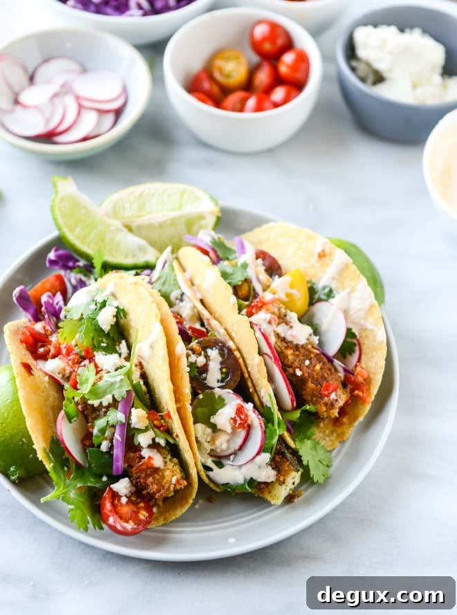 crispy zucchini tacos with cherry pepper crema I howsweeteats.com