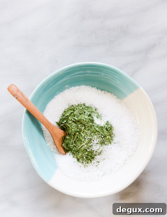 DIY garden herb salt I howsweeteats.com