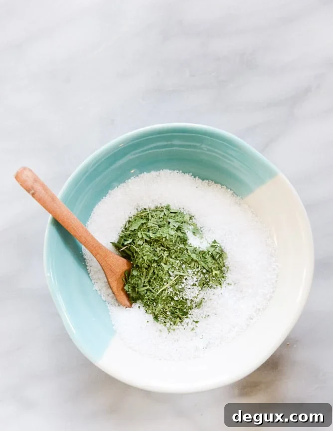 DIY garden herb salt I howsweeteats.com