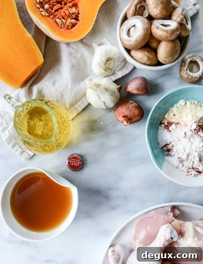 cider braised chicken with butternut I howsweeteats.com