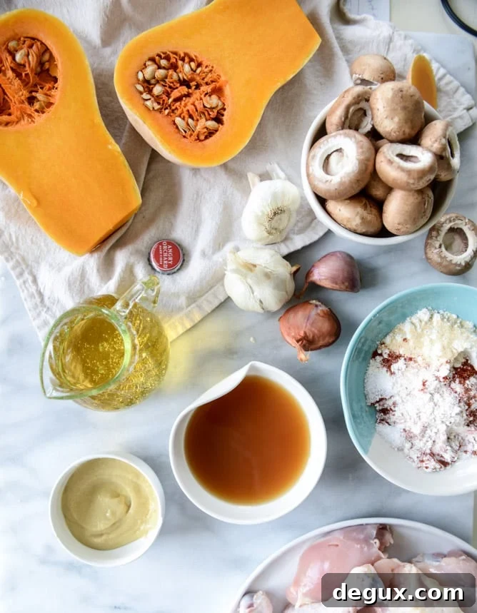 cider braised chicken with butternut I howsweeteats.com
