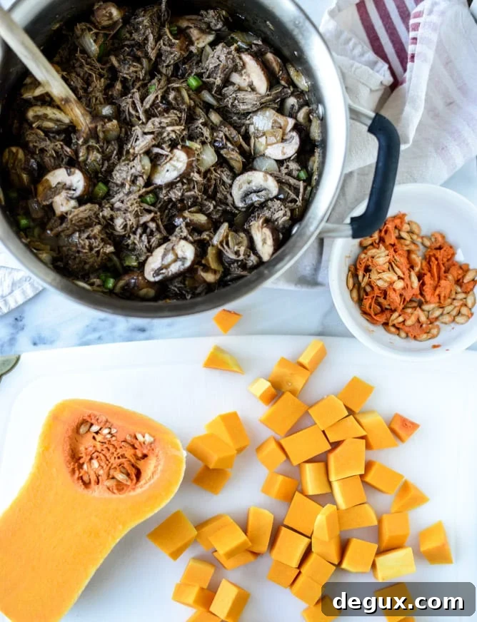 butternut beef stew with pearl couscous I howsweeteats.com