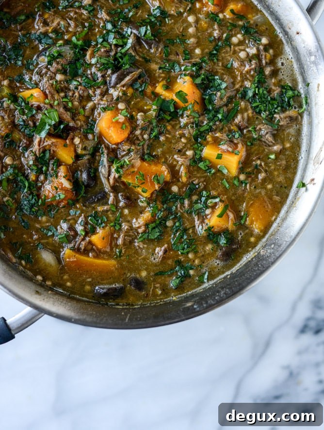 butternut beef stew with pearl couscous I howsweeteats.com