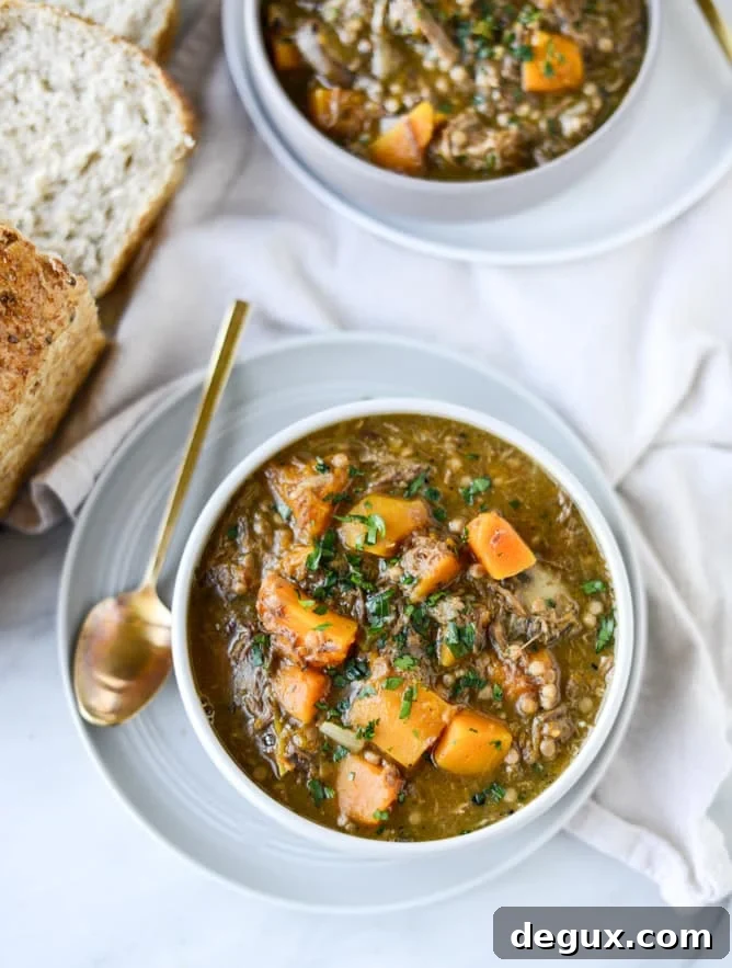 butternut beef stew with pearl couscous I howsweeteats.com
