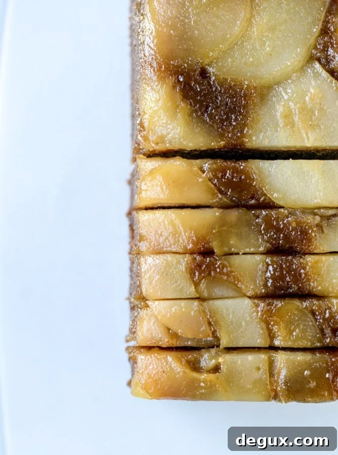 Caramelized Pear Upside-Down Bread Recipe for Fall Baking 10 caramelized upside down pear bread I howsweeteats.com