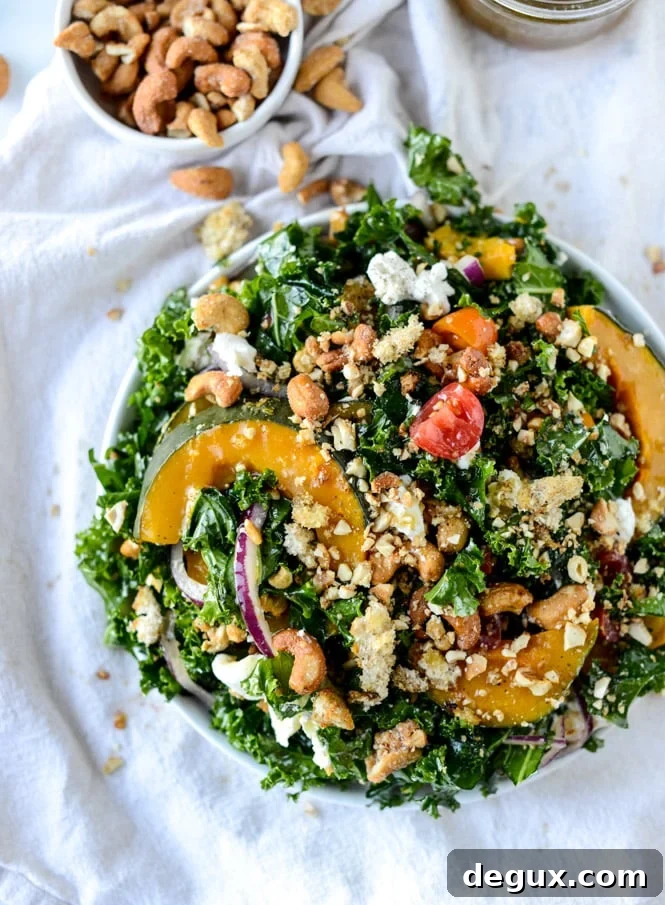 crunchy cashew kale salad I howsweeteats.com