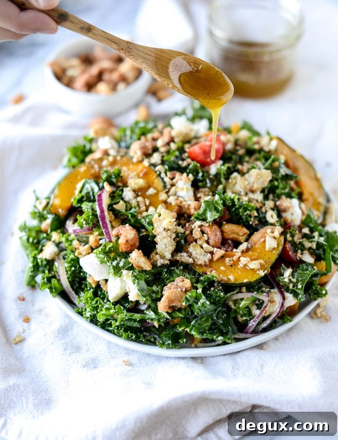 crunchy cashew kale salad I howsweeteats.com
