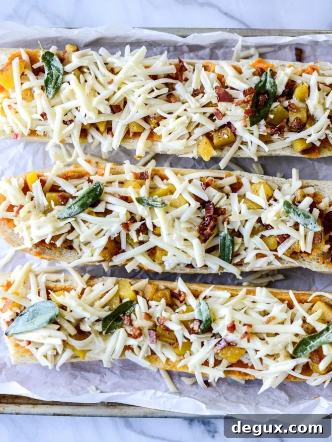Pumpkin Parmesan Cheesy French Bread Recipe 3 pumpkin parmesan french breads I howsweeteats.com