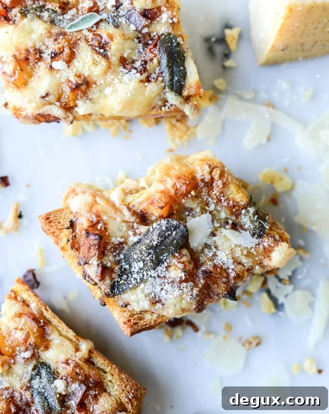 Pumpkin Parmesan Cheesy French Bread Recipe 6 pumpkin parmesan french breads I howsweeteats.com