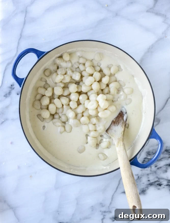 gnocchi mac and cheese with crispy kale I howsweeteats.com