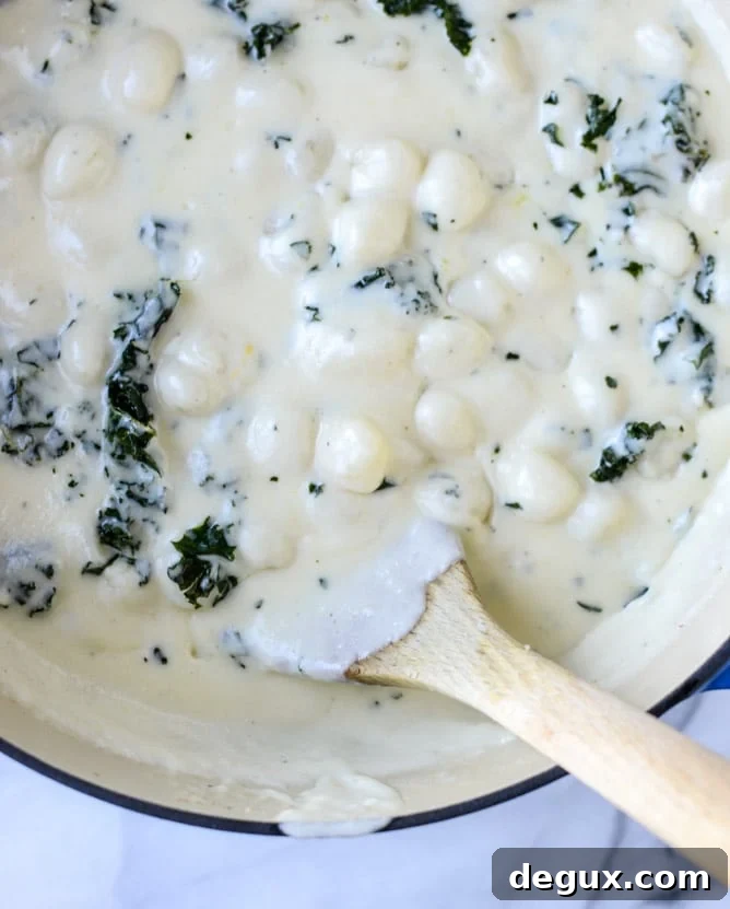 gnocchi mac and cheese with crispy kale I howsweeteats.com