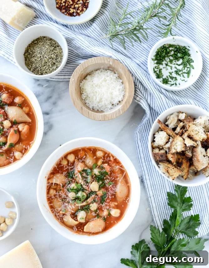 Hearty Chickpea Pasta Soup Recipe for Cozy Weeknight Meals 6 chickpea pasta soup I howsweeteats.com