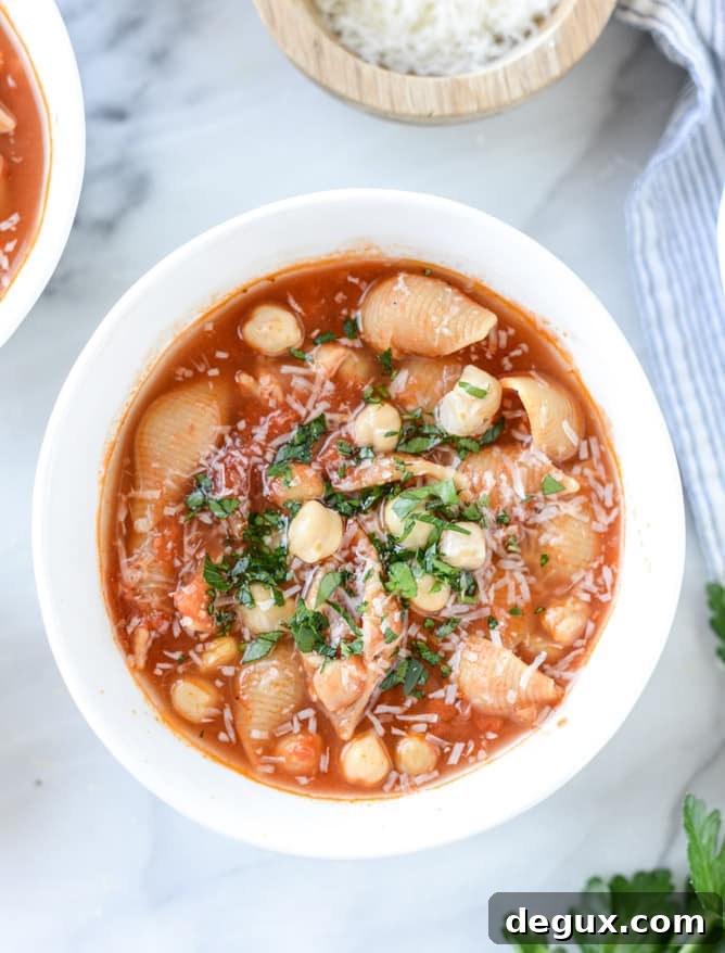 Hearty Chickpea Pasta Soup Recipe for Cozy Weeknight Meals 8 chickpea pasta soup I howsweeteats.com