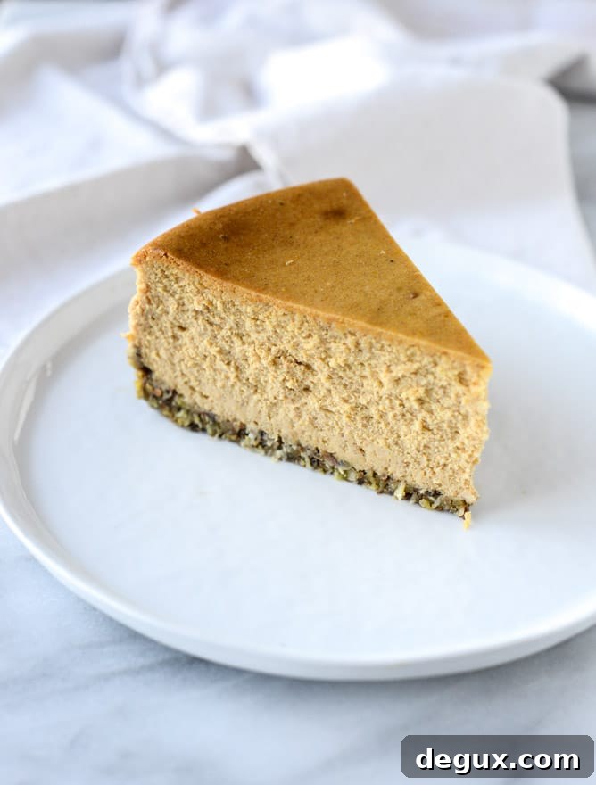 Brown Sugar Pumpkin Cheesecake with Pistachio Macaroon Crust 5 brown sugar pumpkin cheesecake with pistachio macaroon crust I howsweeteats.com
