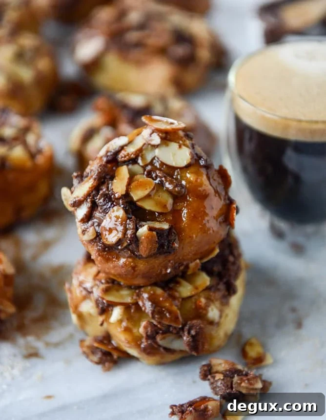 nutella sticky buns with nutella caramel I howsweeteats.com