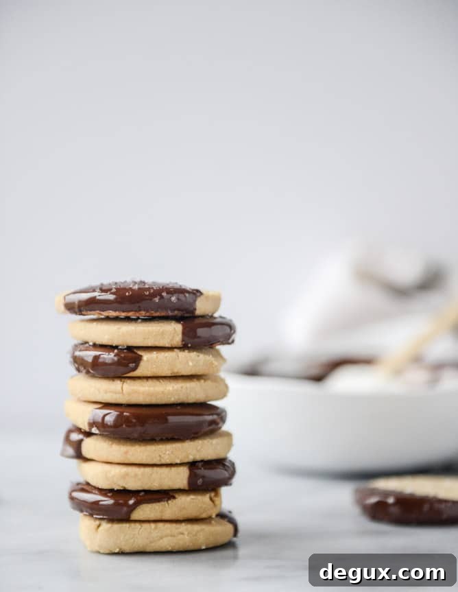 Salted Peanut Butter Shortbread Cookies Recipe 2 salted peanut butter shortbread I howsweeteats.com