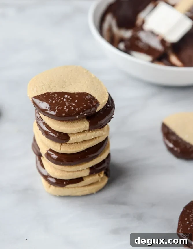 Salted Peanut Butter Shortbread Cookies Recipe 9 salted peanut butter shortbread I howsweeteats.com