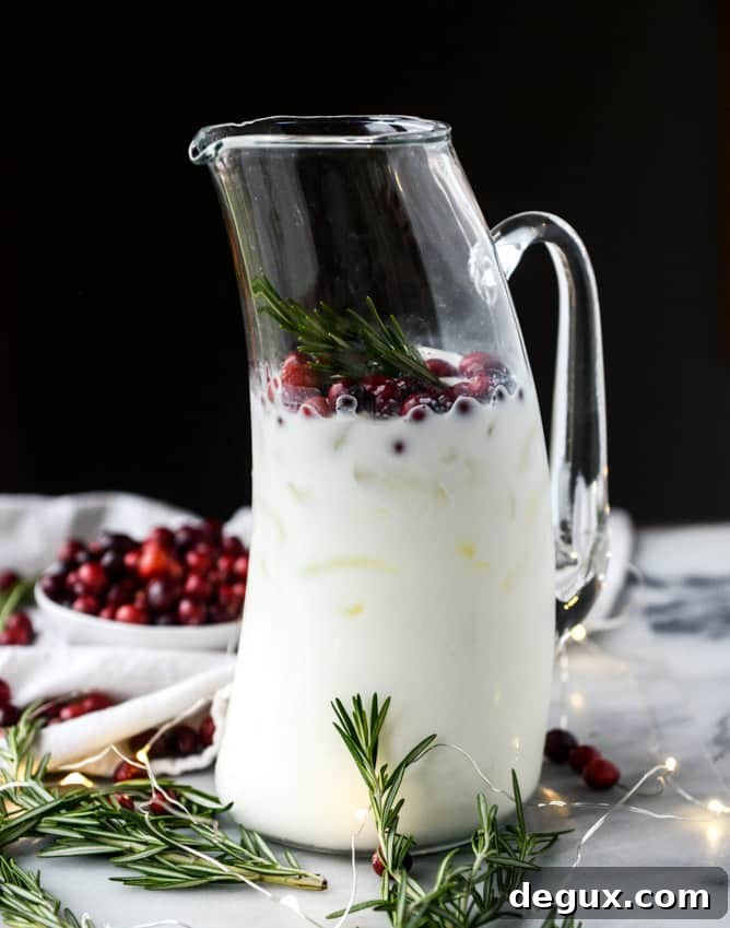 White Christmas Margarita Punch Recipe for Festive Parties 5 white christmas margarita punch I howsweeteats.com