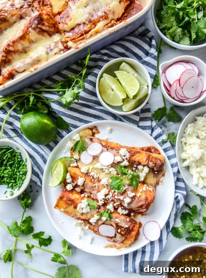 Dream-Worthy Cheese Enchiladas Recipe 2 the best cheese enchiladas with homemade sauce I howsweeteats.com