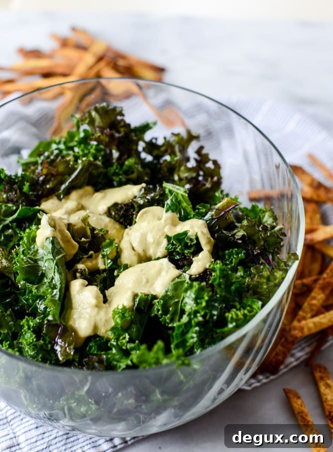 Crispy Taco Kale Salad with Avocado and Lime Dressing 5 crunchy taco kale salad I howsweeteats.com
