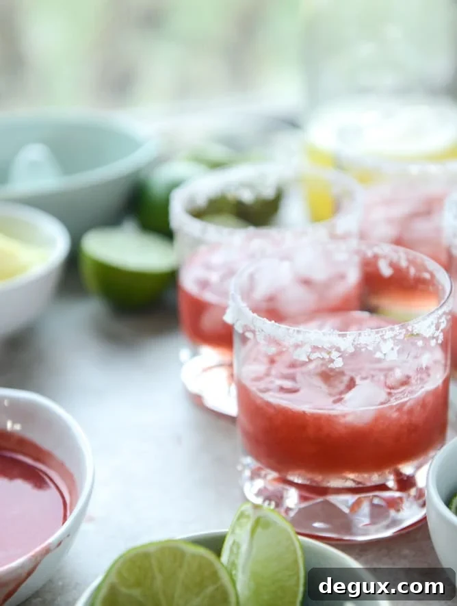 Strawberry-Pineapple Margarita Recipe: Refreshing Summer Cocktail 3 strawberry bottomed pineapple margaritas
