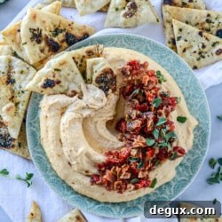 Spicy Bacon Cherry Pepper Hummus with Crispy Pizza Pita Chips 9 img 44378 9