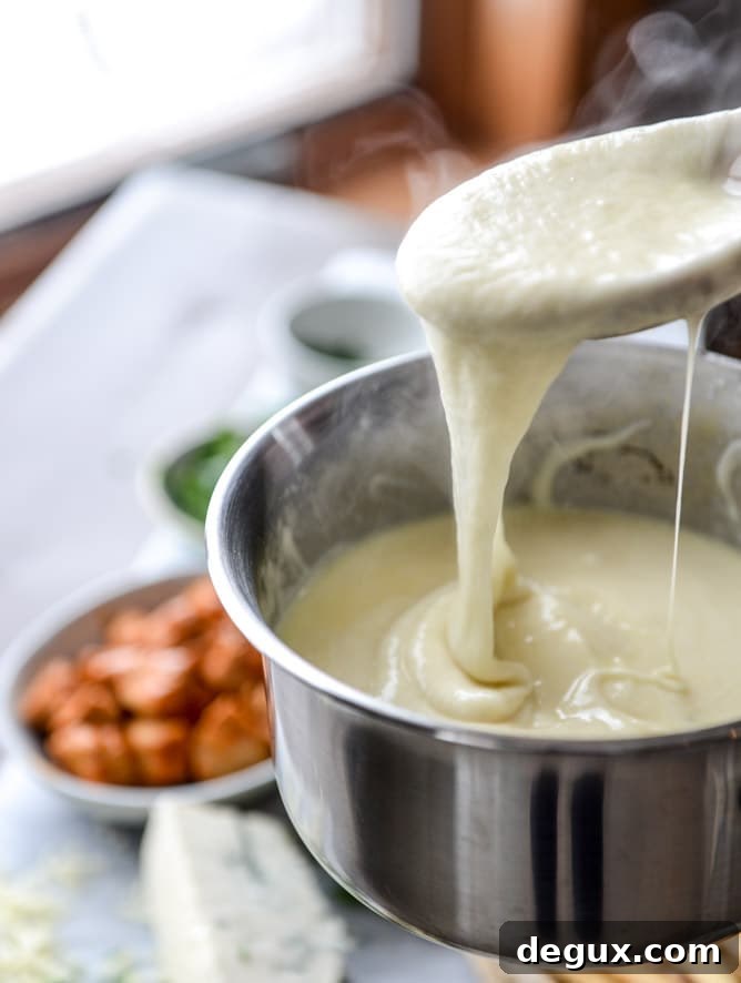 buffalo chicken beer cheese fondue fries I howsweeteats.com