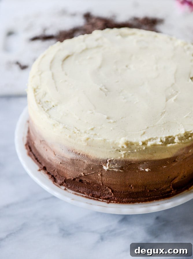 Decadent Vanilla Bean Chocolate Layer Cake Recipe 9 chocolate vanilla bean cake I howsweeteats.com