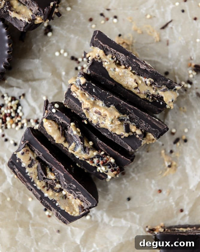 toasted quinoa cashew butter cups I howsweeteats.com