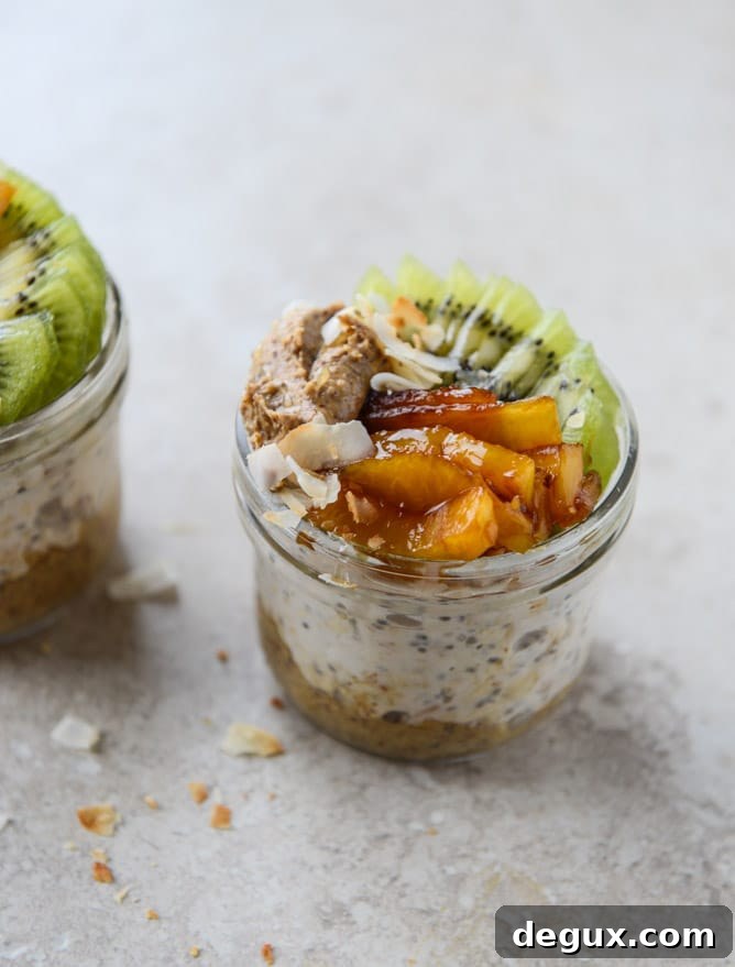 toasted coconut overnight oats I howsweeteats.com