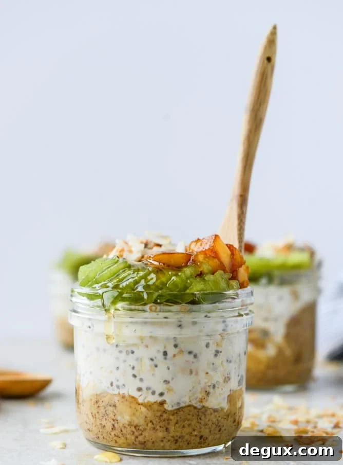 Toasted Coconut Overnight Oats Recipe for Creamy Make-Ahead Breakfast 3 toasted coconut overnight oats I howsweeteats.com